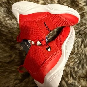 Champion Legend Toddler Sneakers in Scarlet and Black